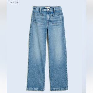 MADEWELL The Emmett Wide-Leg Full Length Jean: Patch Pocket Edition